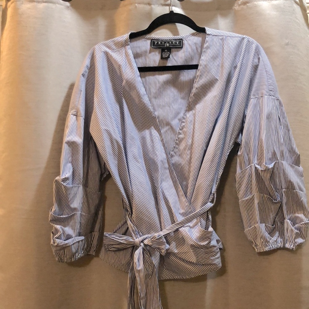 Faux wrap summer shirt